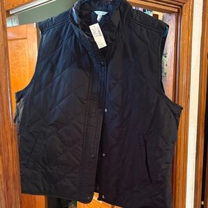 Women's Black Quilted Vest